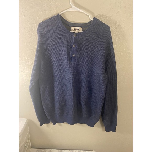 Joseph Abboud Henley Blue 3 Button Mens Size M - Picture 1 of 3